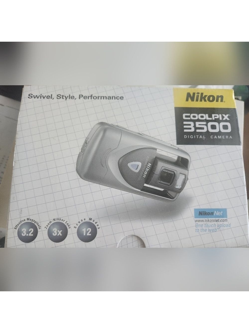 New in Box- Rare Nikon COOLPIX 3500 3.2MP Digital Camera - Silver